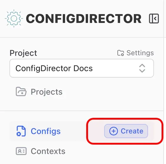 Create config button
